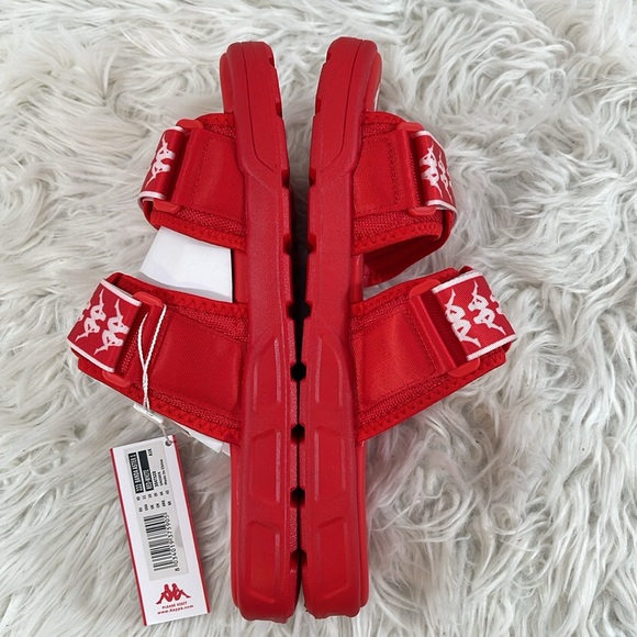 KAPPA 222 BANDA ASTER 1 SANDALS SLIDES - RED WHITE SIZE 11 NEW - Picture 8 of 15